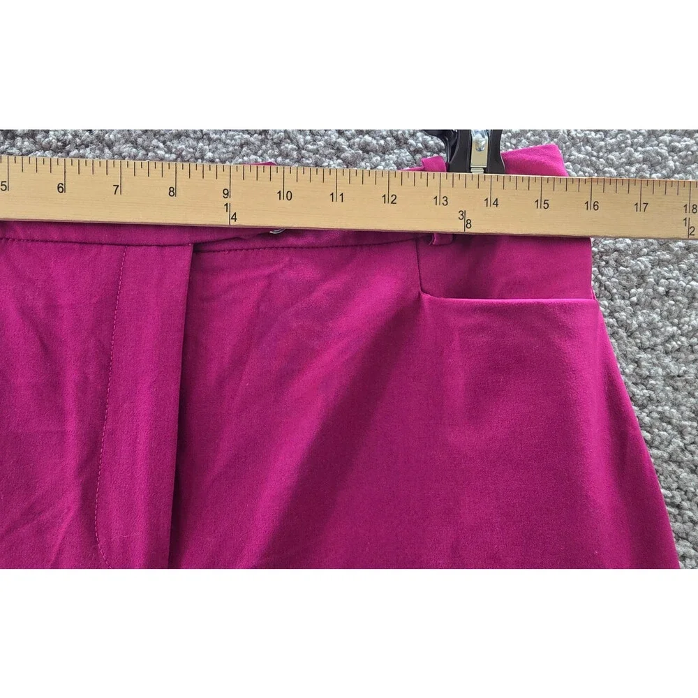 Calvin Klein Petite Luxe Highline Pants Women's 12P Mulberry Hook & Bar Closure - Picture 5 of 15